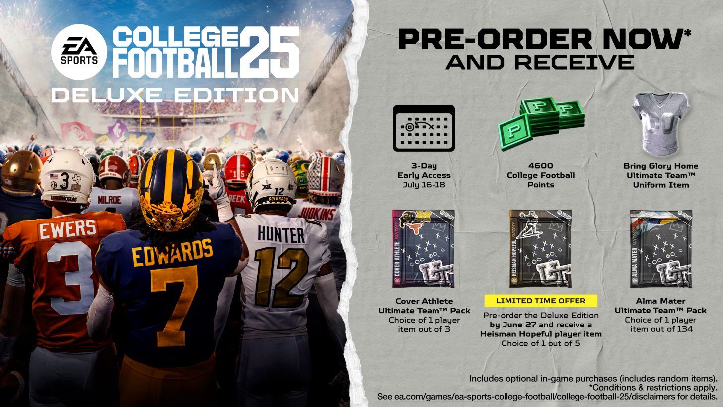 Liste des bonus pour College Football 25