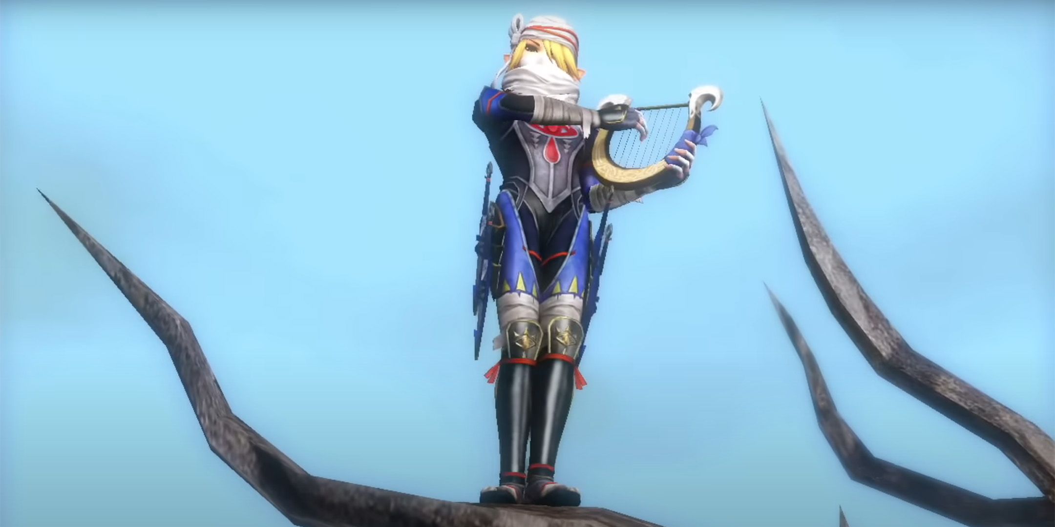 Cheikh jouant de la lyre dans Hyrule Warriors