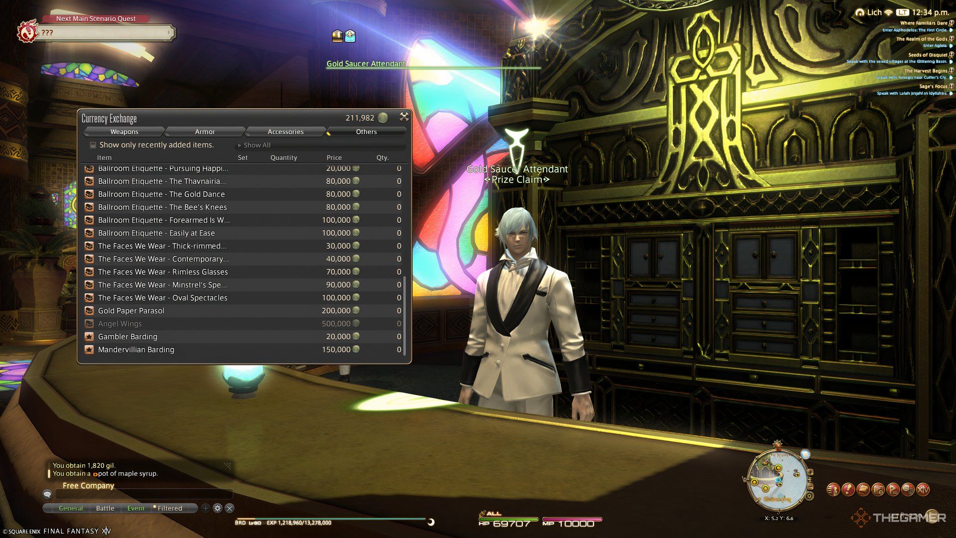 L'assistant du Gold Saucer dans Final Fantasy 14.