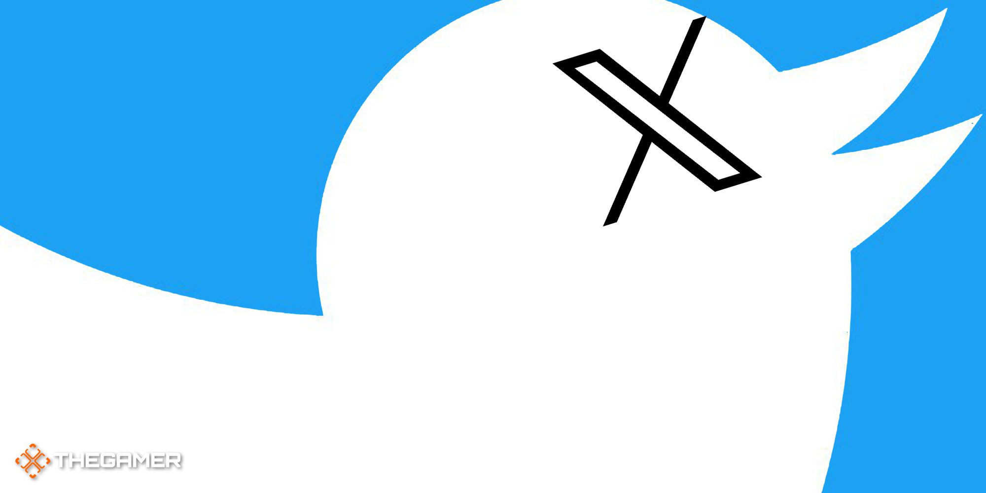 L'oiseau de Twitter avec le logo X en guise d'œil